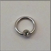 Ball Closure Ring mit Kristall