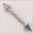Barbell mit Spitzen und Titan Stab Barbell mit Spitzen und Titan Stab
