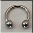 Circular Barbell mit Kugeln und Kristall Circular Barbell mit Kugeln und Kristall