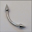 Curved Barbell mit Rundungen an den Spitzen Curved Barbell mit Rundungen an den Spitzen