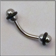 Curved Barbell mit Kugel und O-Ring