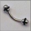 Curved Barbell mit Kugel und O-Ring Curved Barbell mit Kugel und O-Ring
