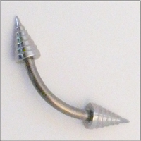 Curved Barbell mit abgestuften Spitzen