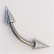 Curved Barbell mit abgestuften Spitzen Curved Barbell mit abgestuften Spitzen
