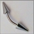 Curved Barbell mit Spitzen Curved Barbell mit Spitzen
