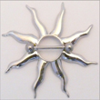 Brustwarzenpiercing Sonne aus Silber