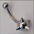 Curved Barbell mit Spitzen als Morgenstern Curved Barbell mit Spitzen als Morgenstern