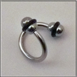 Spiral Barbell mit Kugeln und O-Ring