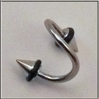 Spiral Barbell mit Spitzen und O-Ring